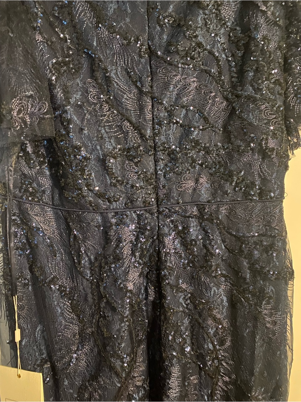 Mac Duggal Navy Blue Flutter Sleeve Dress 
NEW WITH TAGS! - Picture 14 of 16